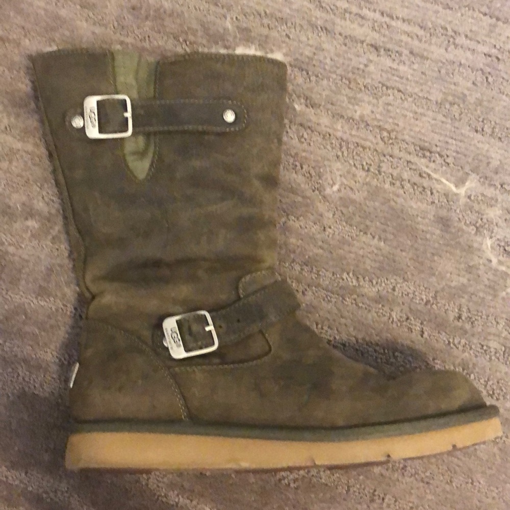 Ugg Australia Army Green Buckle Boots